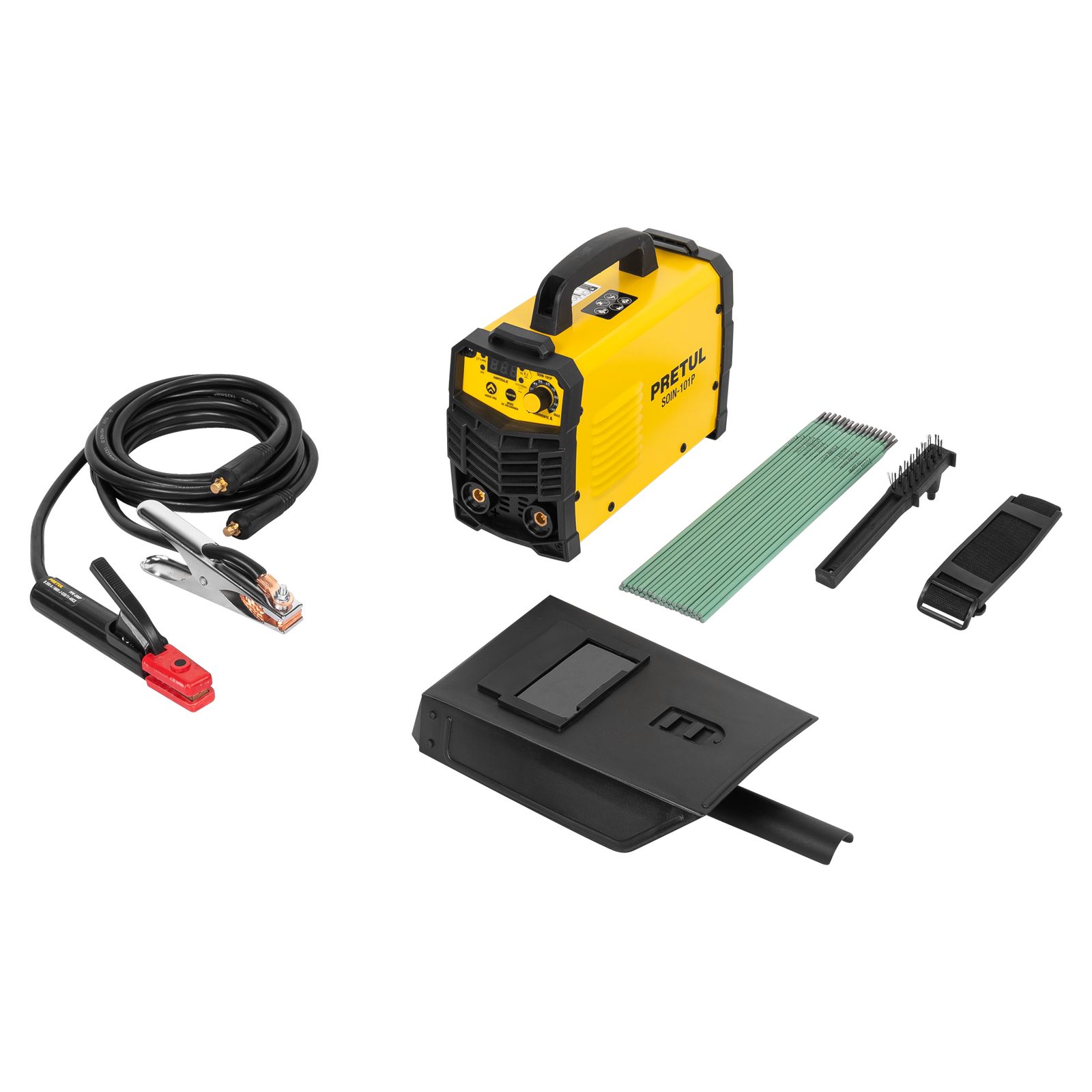 	 Mini Soldadora Inversor 100 A, 127 V, Pretul Amarillo